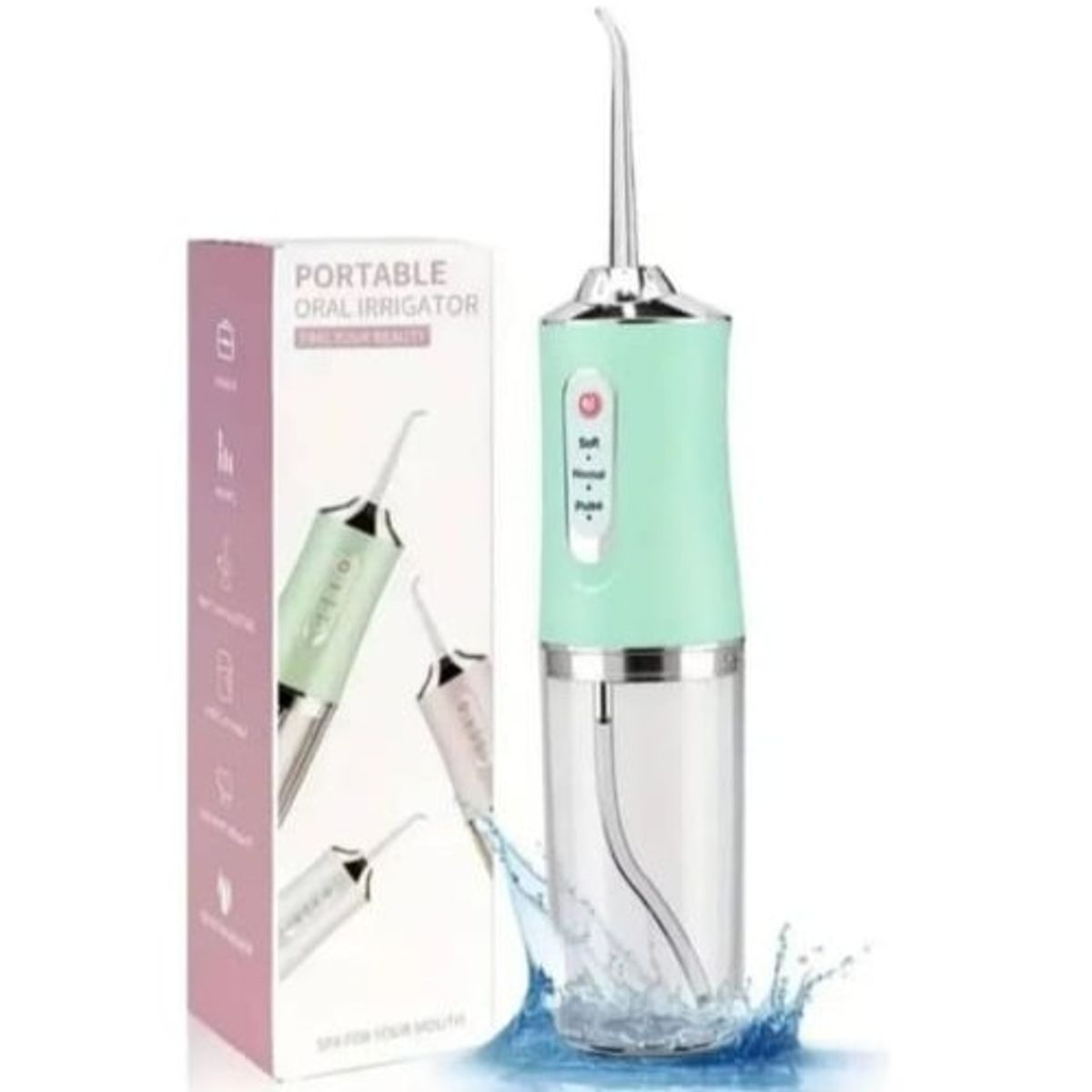 GENERICO - IRRIGADOR BUCAL PARA LA LIMPIEZA DENTAL INHALAMBRICO VERDE O BLANCO