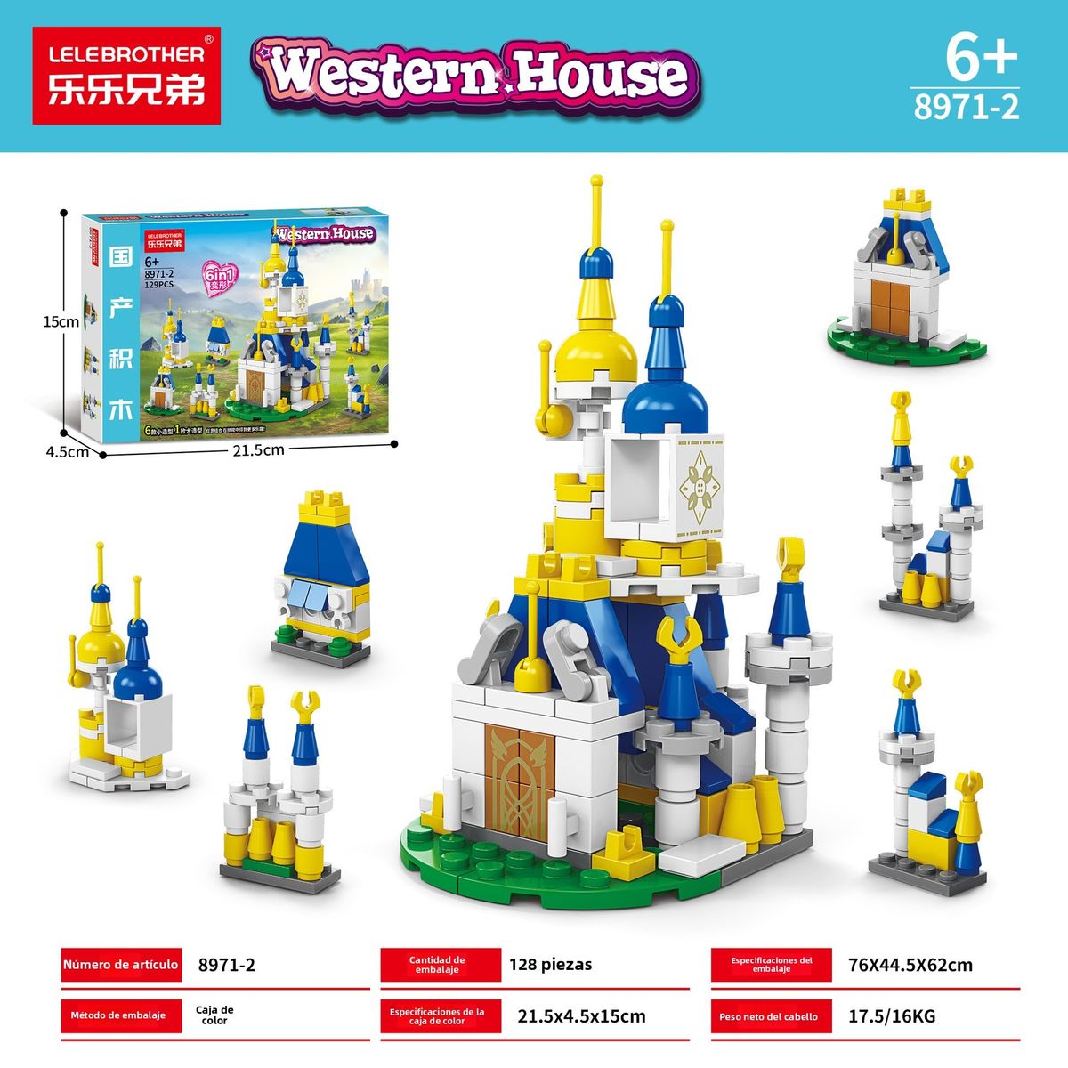 TIOZONEY - Juguete para Niños Castillo Armable