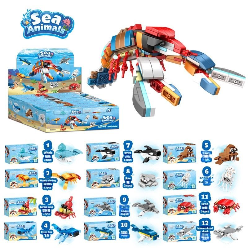 TIOZONEY - Juguete Para Niños Set de Animales Acuáticos Armables