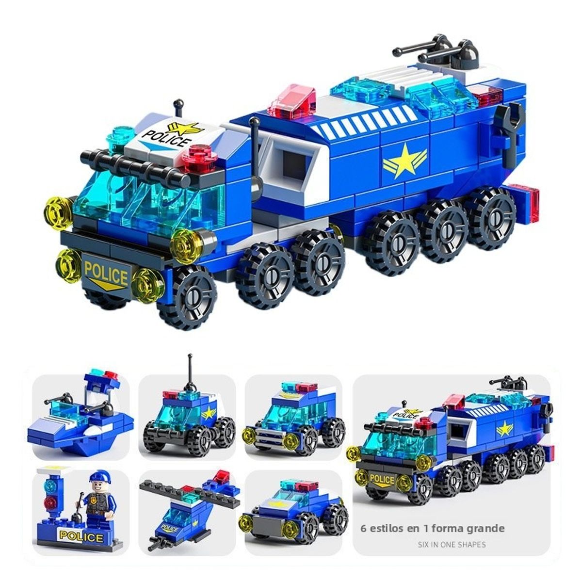 TIOZONEY - Juguete Para Niños Set De Policia Armable