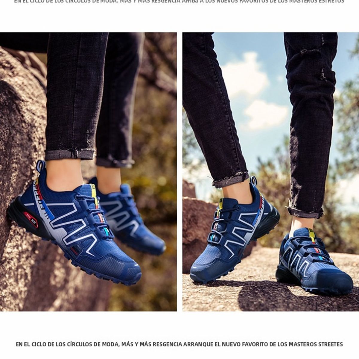 TIOZONEY - Zapatillas híbridas de montaña y running
