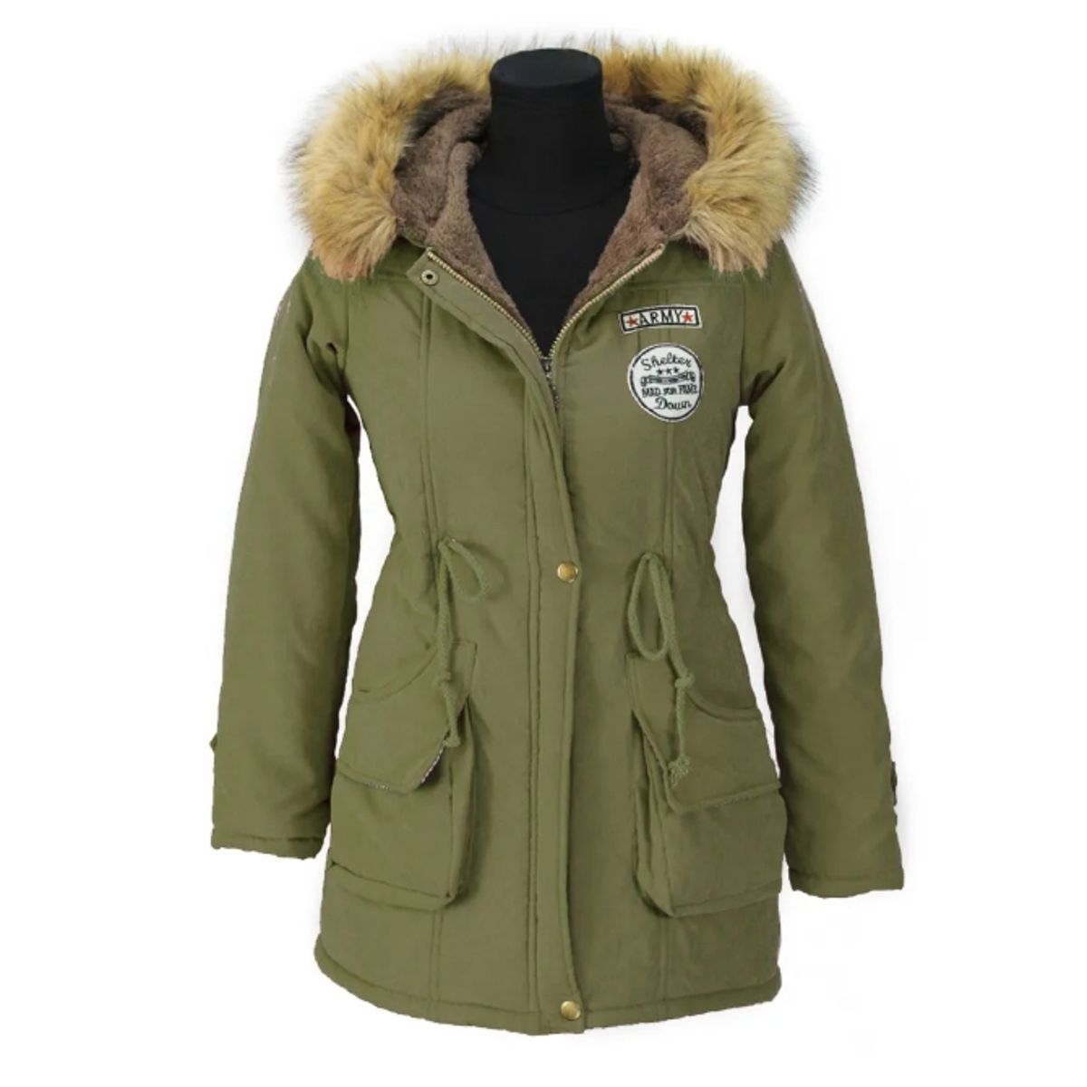 ARMY COLLECTION - Casaca Abrigo para Mujer Moda Coreana Parka