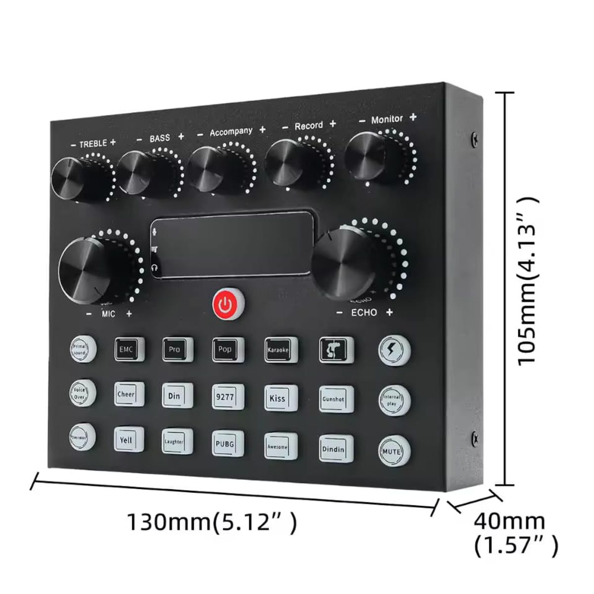 OEM - V8S Tarjeta de Sonido Profesional USB Grabación y Transmisión Live