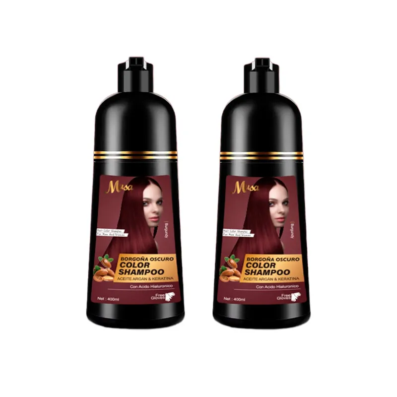 GENERICO - Shampoo Tinte Burgundy 766 con Keratina 400ml Musa 2 und