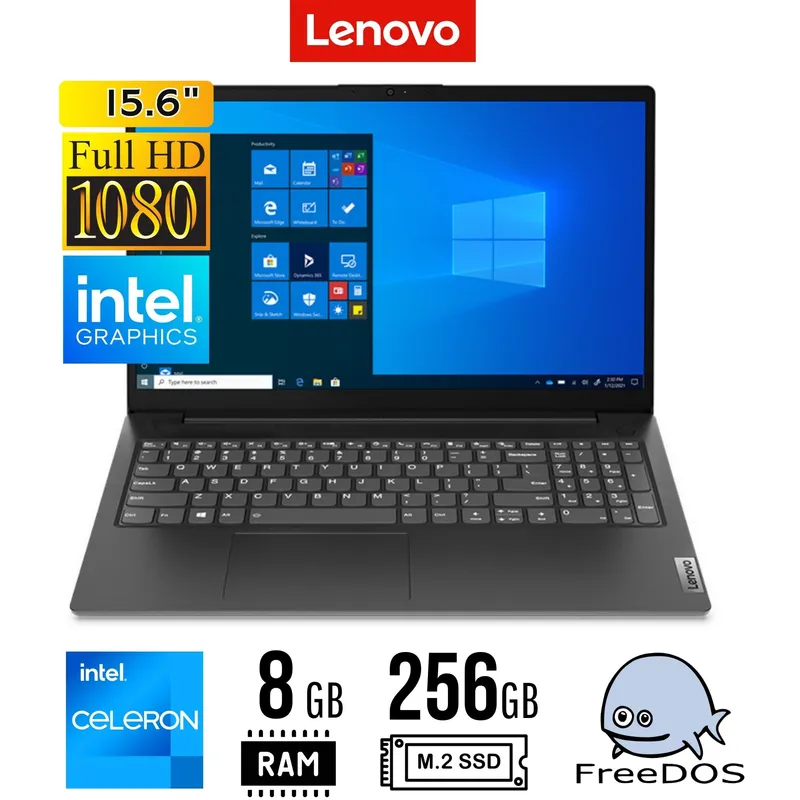 LENOVO - LAPTOP Lenovo V15 G2 IJL 156 FHD TN Celeron N4500 8GB DDR4 256GB SSD FREEDOS