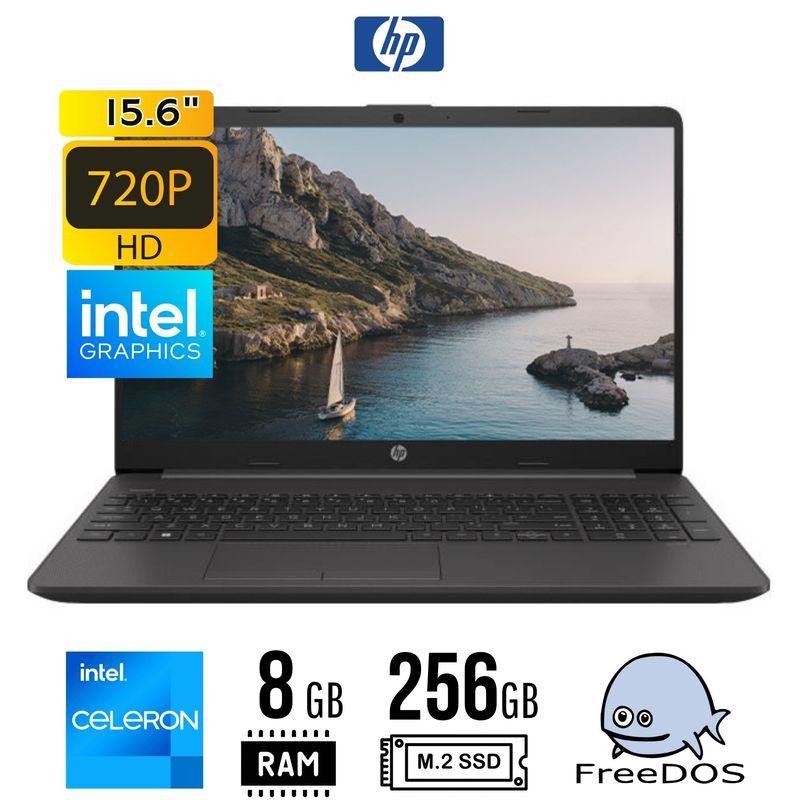 HP - LAPTOP HP 250 G9, 15.6" LCD LED HD SVA, Celeron N4500 8GB DDR4 256GB SSD FREEDOS