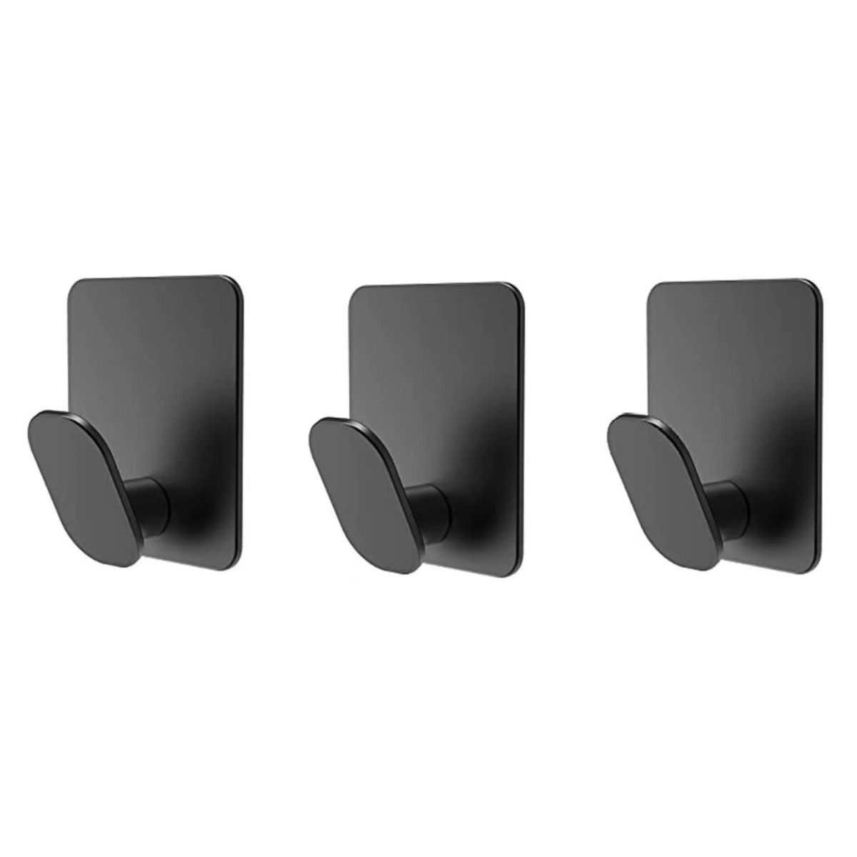 GENERICO - Paquete deb 3 Ganchos de pared de acero inoxidable adhesivo