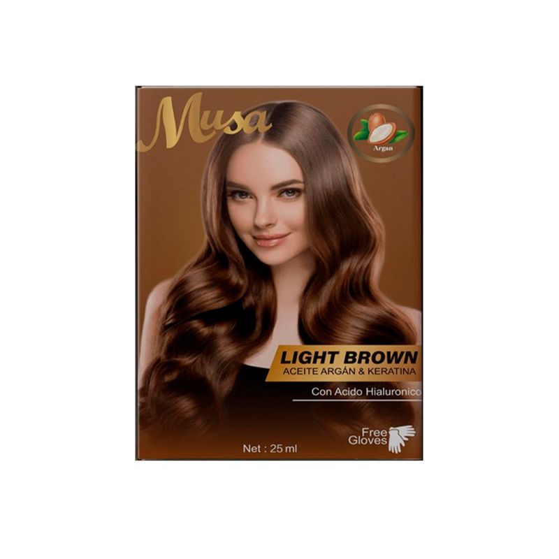 GENERICO - Shampoo Tinte Marron Claro 5N 25mlx10 en Sachets Musa