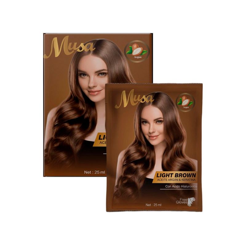 GENERICO - Shampoo Tinte Marron Claro 5N 25mlx10 en Sachets Musa 2 und