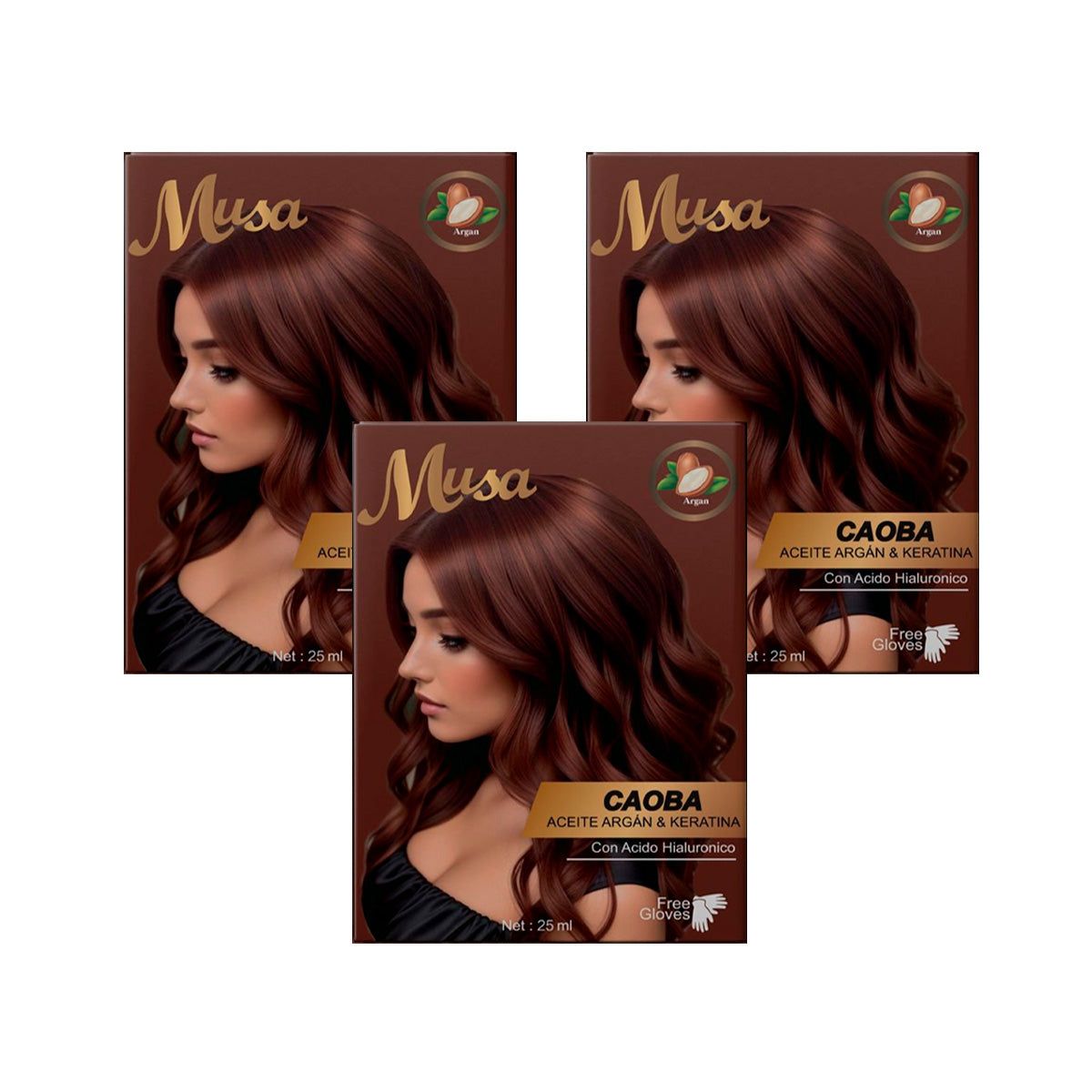 GENERICO - Shampoo Tinte Caoba 443 25mlx10 en Sachets Musa 3 und