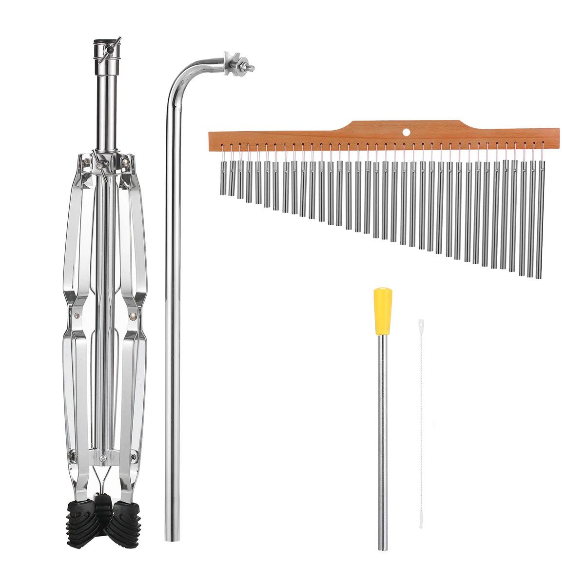 GENERICO - Cortina Musical de 36 Hileras Color Plateado