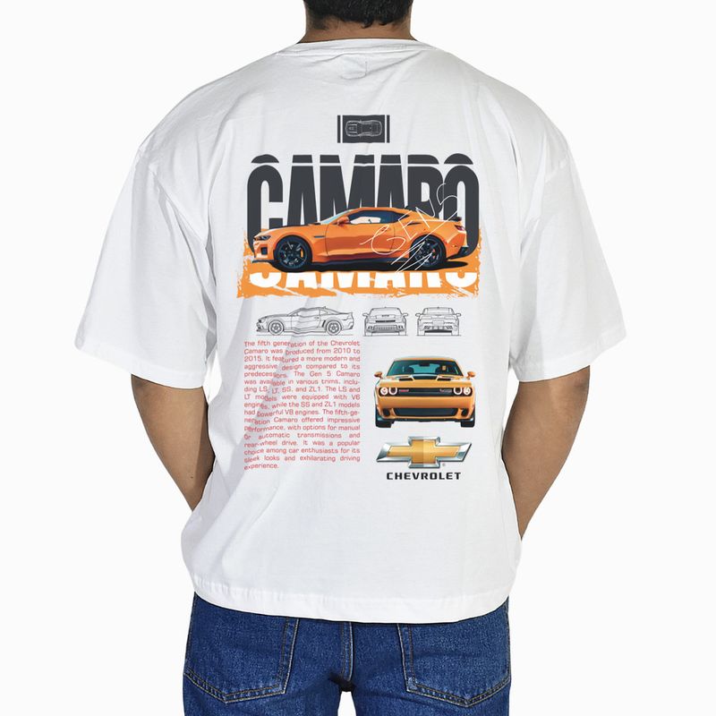 YONISTERS CLOTHING - Polo Oversize Algodón Blanco Modelo Camaro Yonisters Clothing