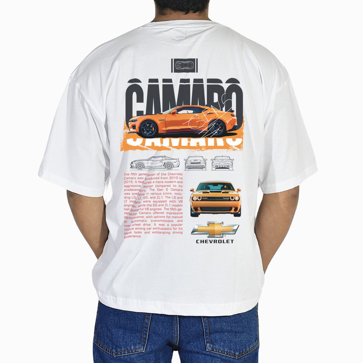 YONISTERS CLOTHING - Polo Oversize Algodón Blanco Modelo Camaro Yonisters Clothing