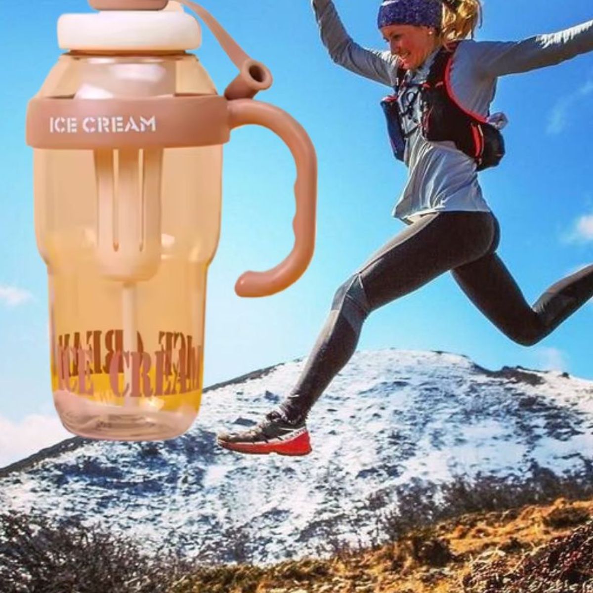 GENERICO - BOTELLA TAZA TOMATODO CON FILTRO Y SORBETE 1400 ML