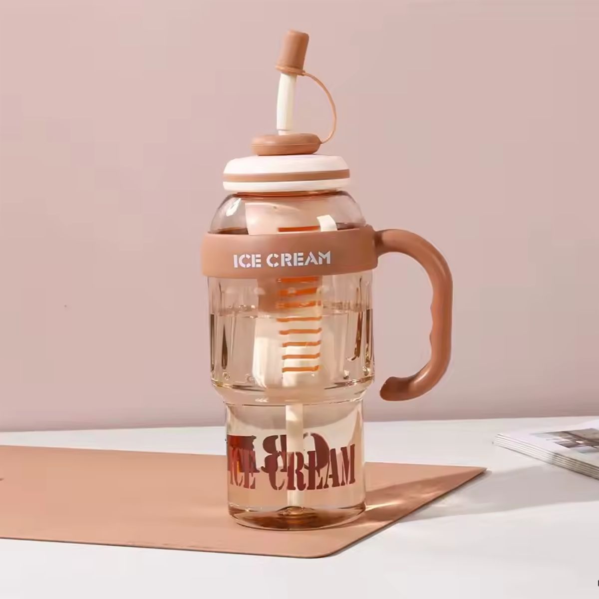 GENERICO - BOTELLA TAZA TOMATODO CON FILTRO Y SORBETE 1400 ML