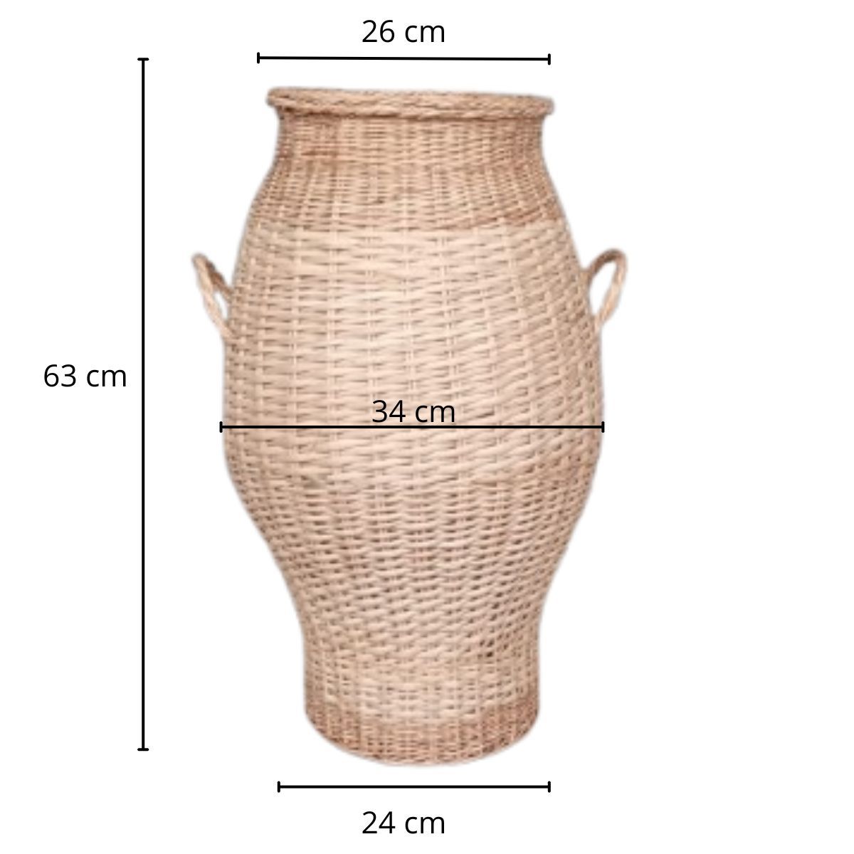 START FG - Jarron florero de Mimbre Premium Grande