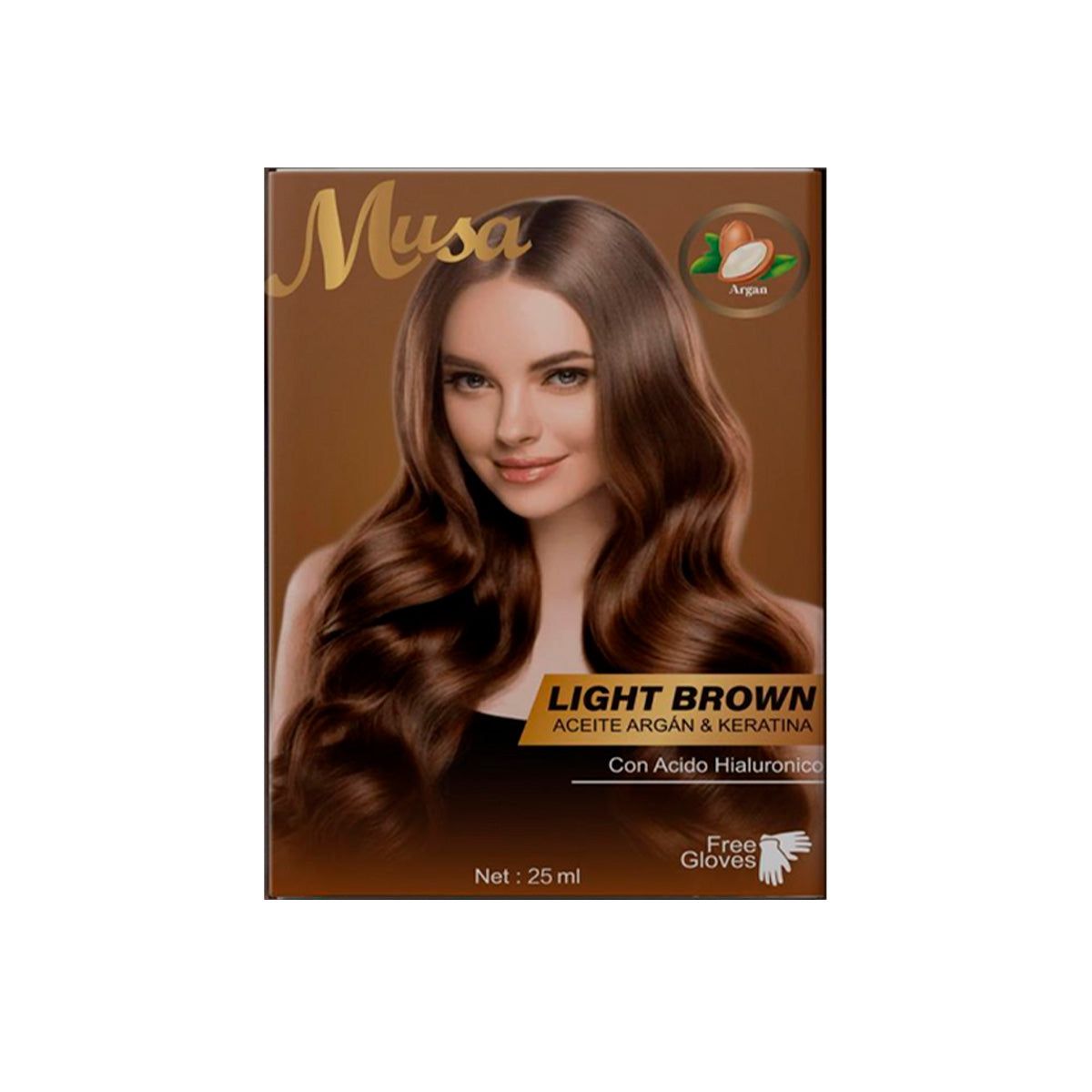 GENERICO - Shampoo Tinte Marron Claro 5N 25mlx10 en Sachets Musa