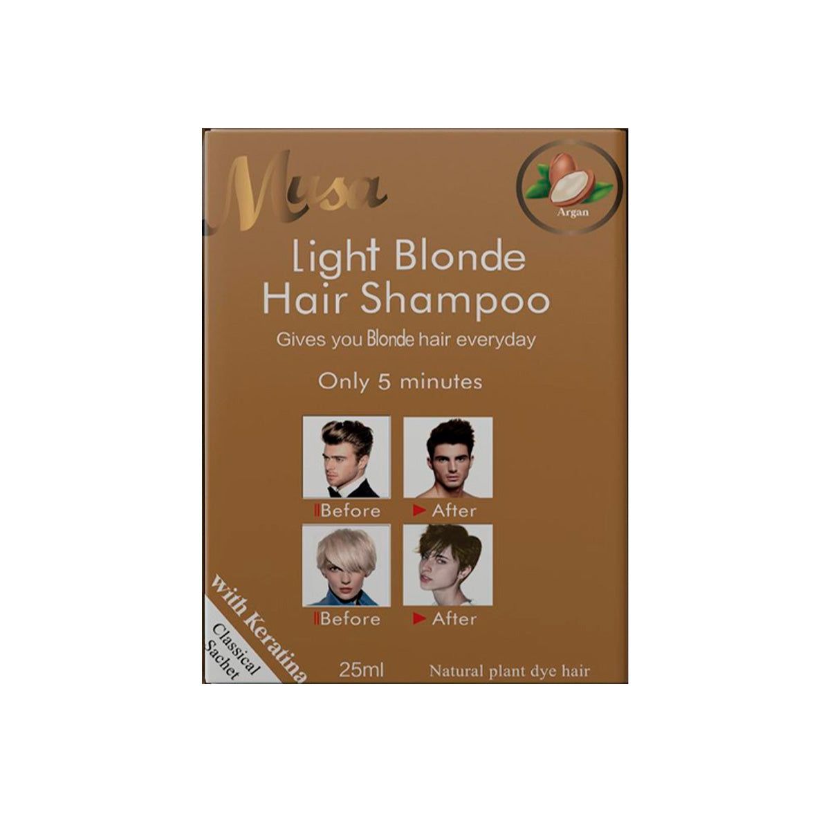 GENERICO - Shampoo Tinte Rubio Claro 880 25mlx10 en Sachets Musa