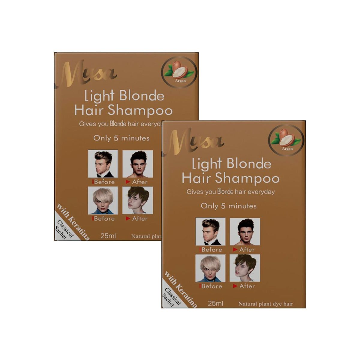 GENERICO - Shampoo Tinte Rubio Claro 880 25mlx10 en Sachets Musa 2 und