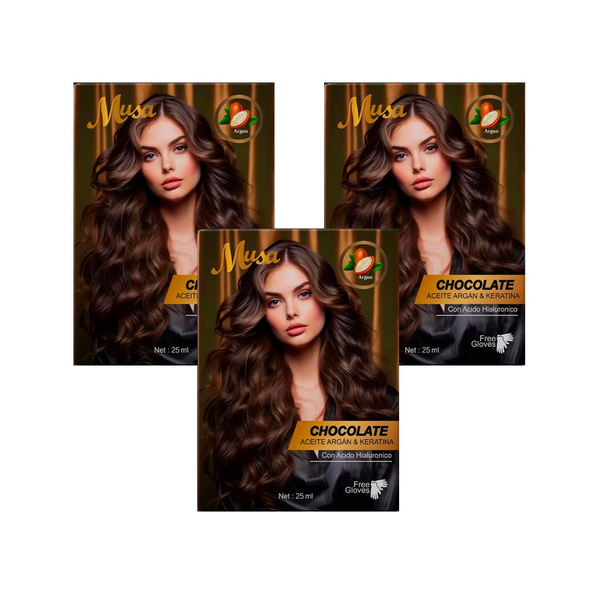 GENERICO - Shampoo Tinte Chocolate 54CH 25mlx10 en Sachets Musa 3 und