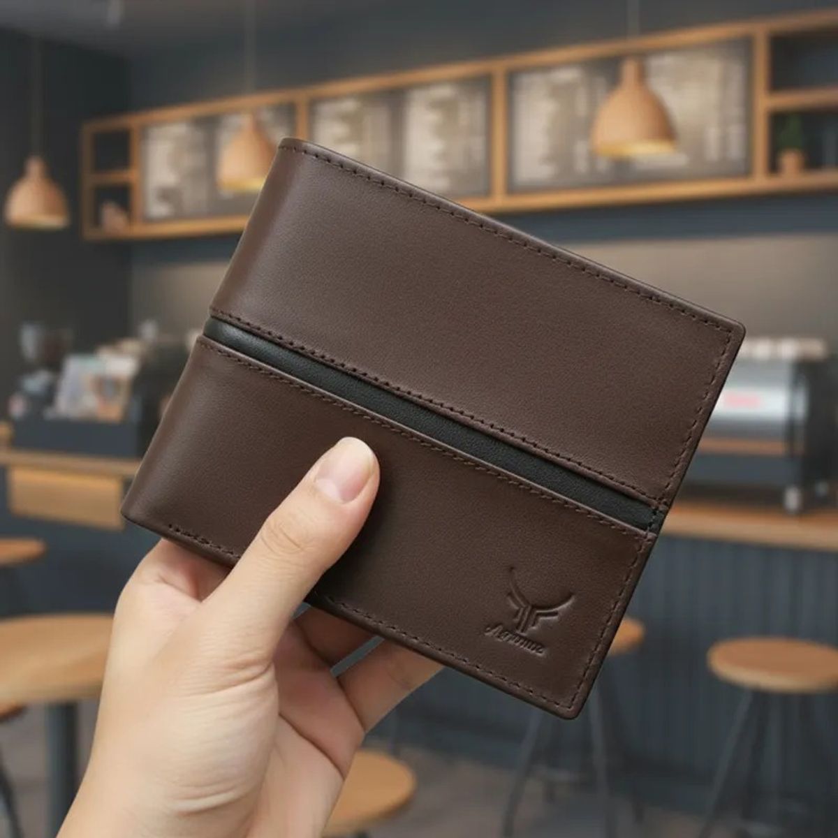 ARMUZ - Billetera de Cuero Vacuno Premium AR09A De Diseño Clásico