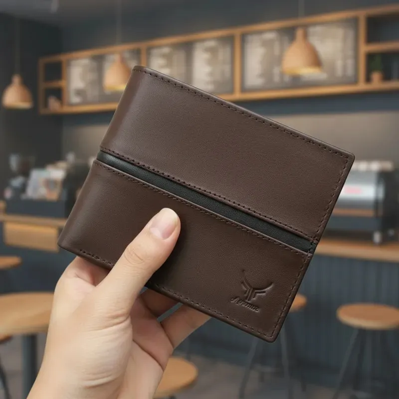 ARMUZ - Billetera de Cuero Vacuno AR09A De Diseño Clásico