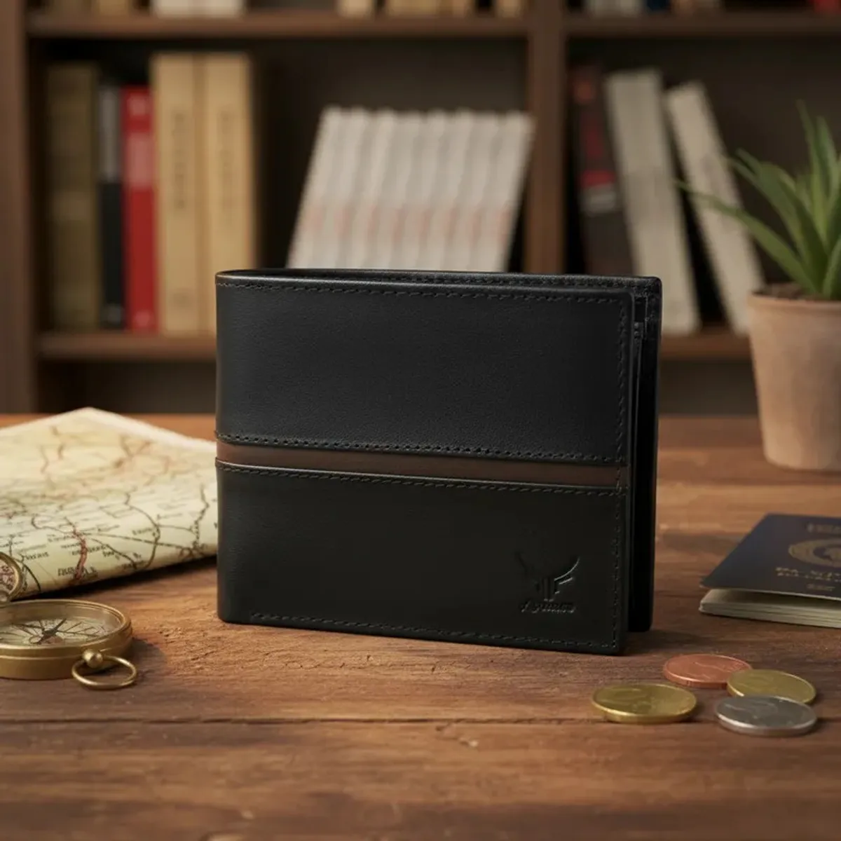 ARMUZ - Billetera de Cuero Vacuno AR09A De Diseño Clásico