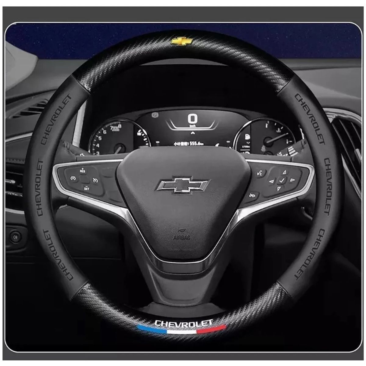 GENERICO - Cubre Volante Chevrolet - Fibra de Carbono