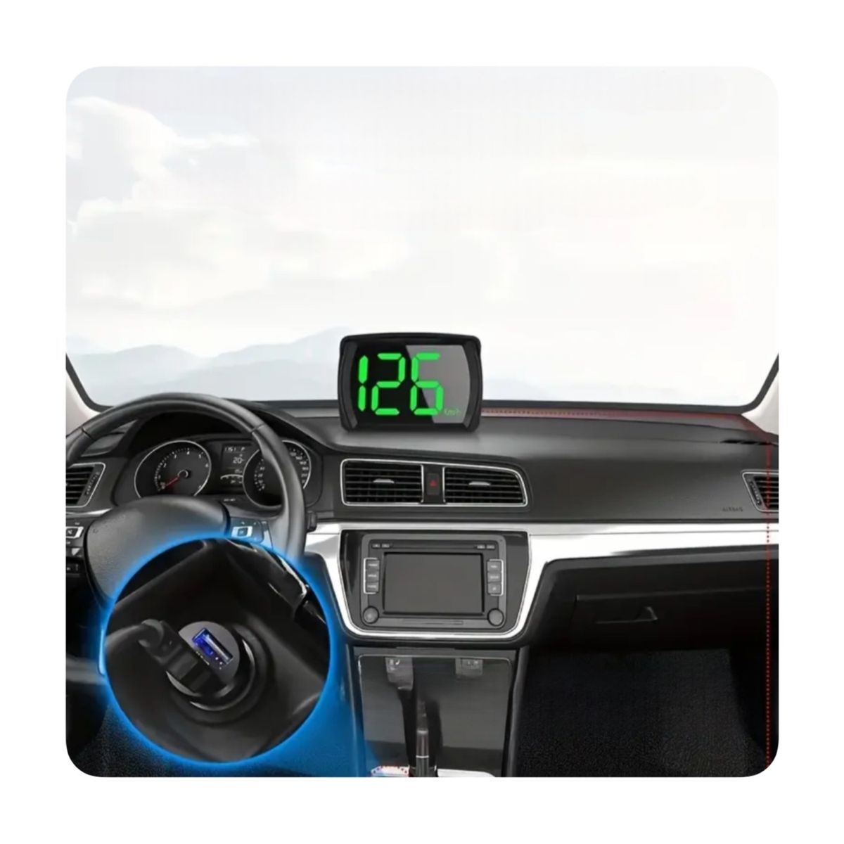 GENERICO - Velocimetro Digital universal USB - Mod 2