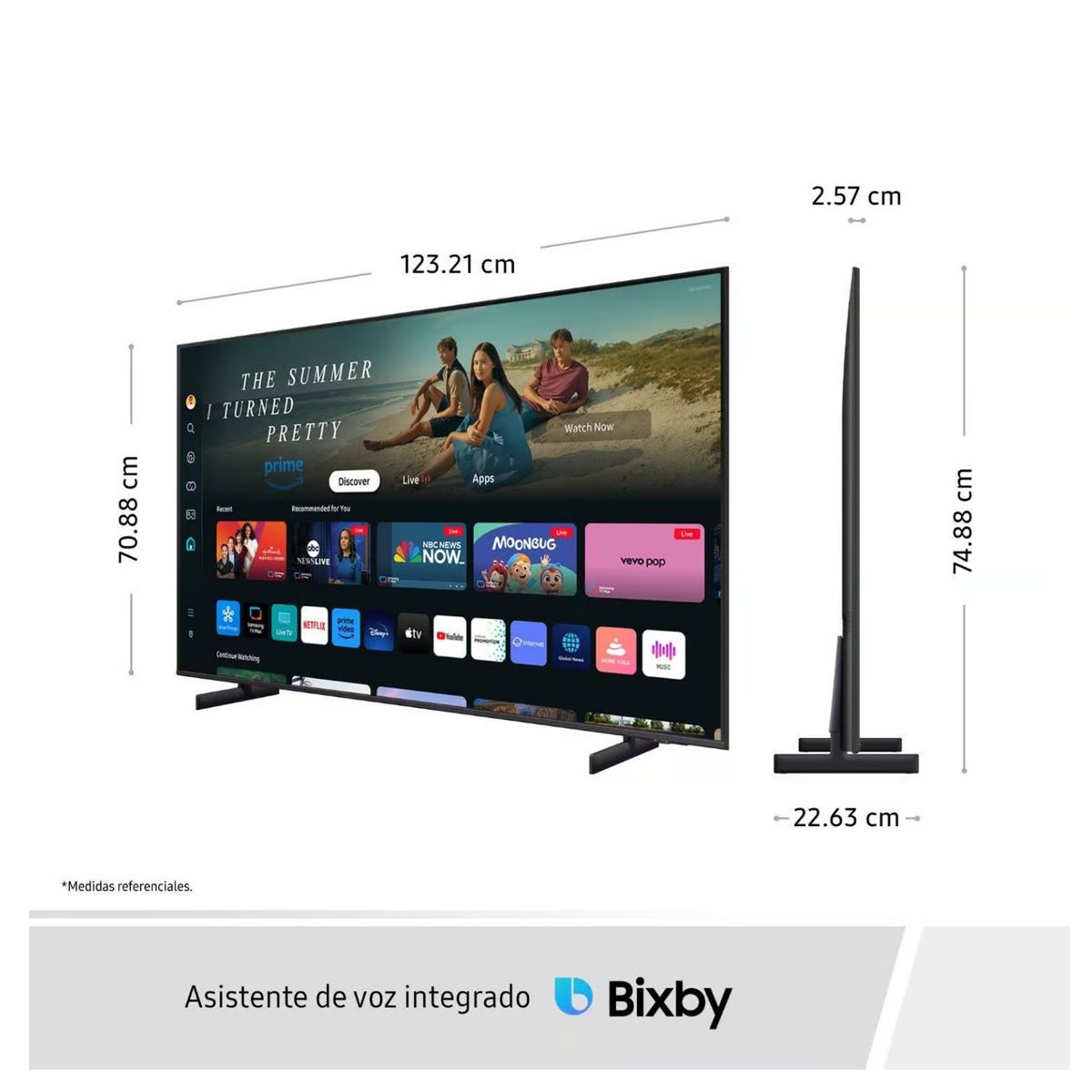 SAMSUNG - Smart TV Samsung 55 UN55DU8000 Crystal UHD 4K Tizen OS HDR10+ AirSlim