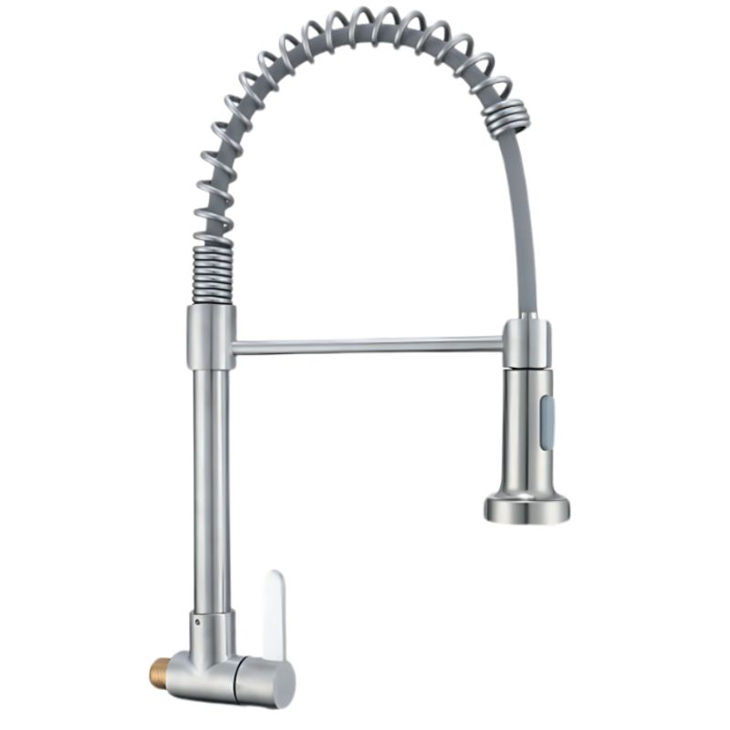 FRATELLI - GRIFERÍA DE COCINA RESORTE A LA PARED SATINADO