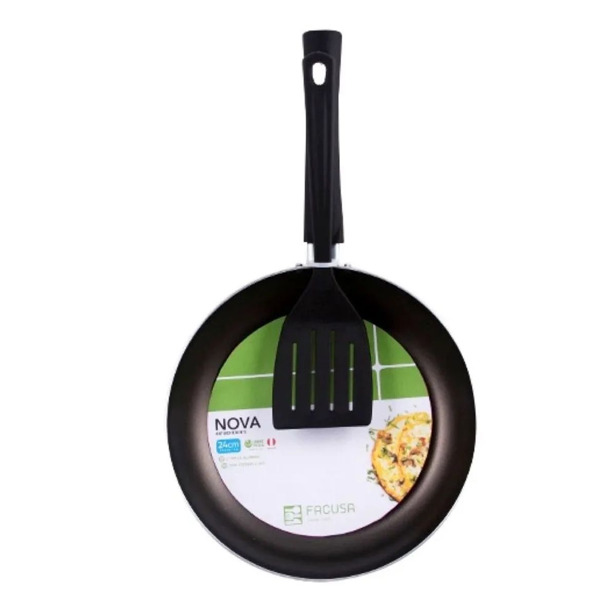 FACUSA - SARTEN ANTIADHERENTE FACUSA NOVA 24 CM DIAMETRO CON ESPATULA