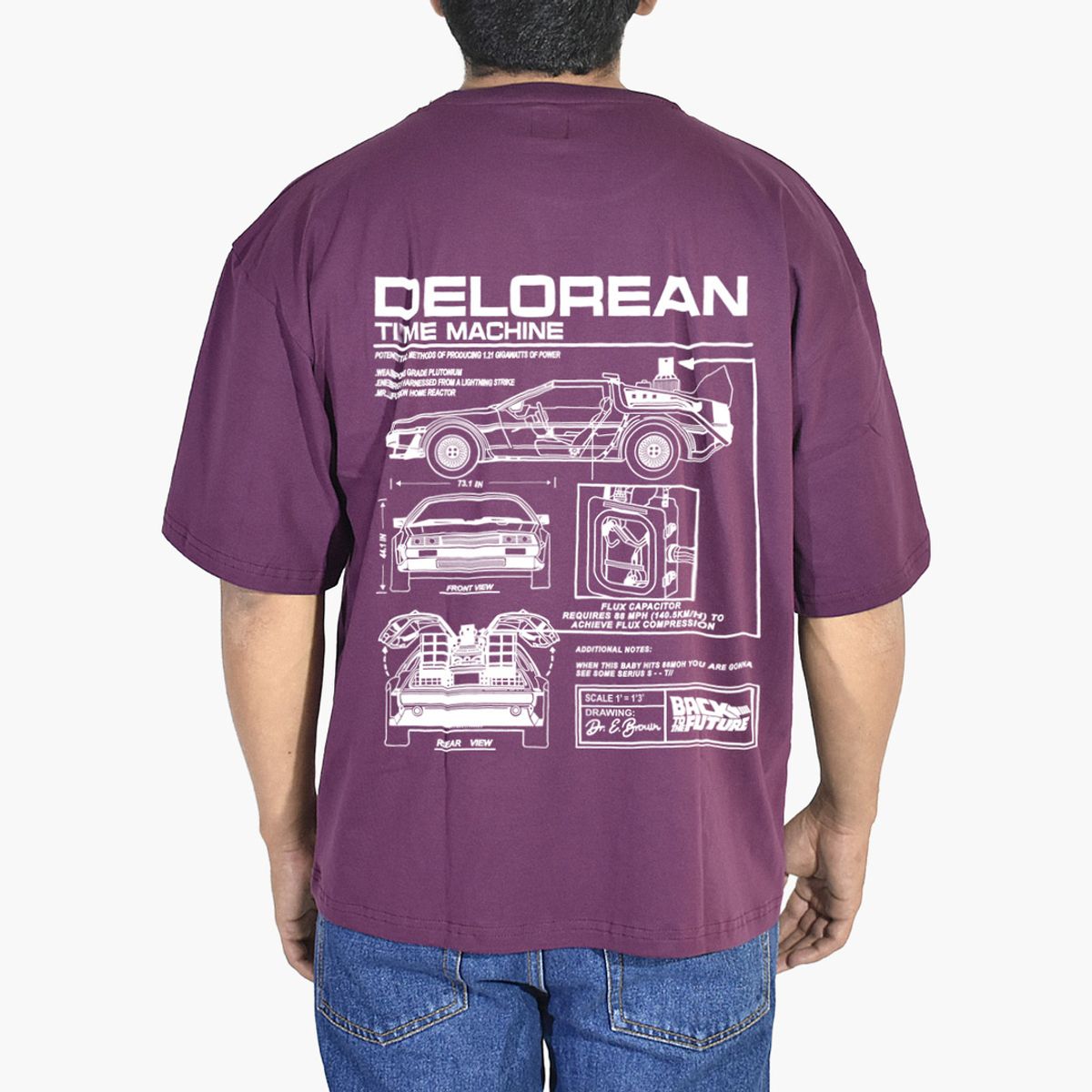 YONISTERS CLOTHING - Polo Oversize Algodón Vino DeLorean - Yonisters Clothing