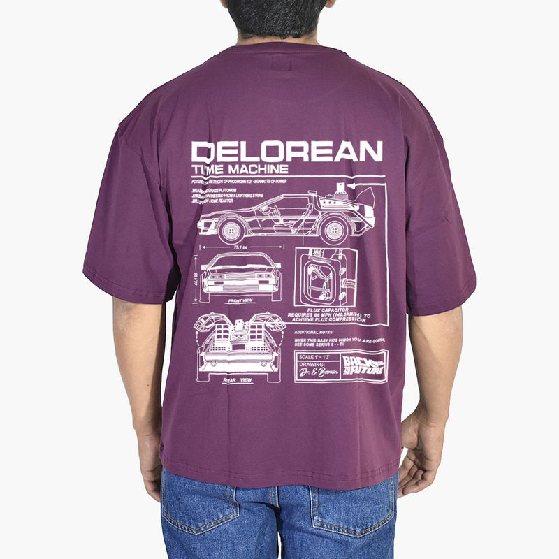 YONISTERS CLOTHING - Polo Oversize Algodón Vino DeLorean - Yonisters Clothing