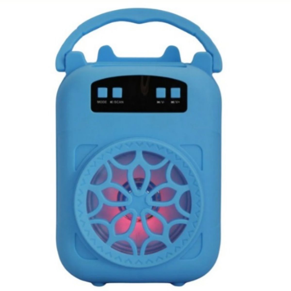 GENERICO - Parlante Bluetooth Portatil LED inalámbrico Celeste