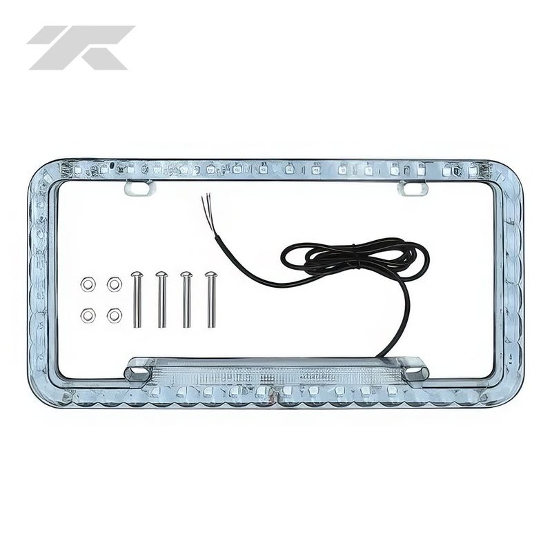 GENERICO - Porta Placa Led Fijo para Auto Camioneta Blanco