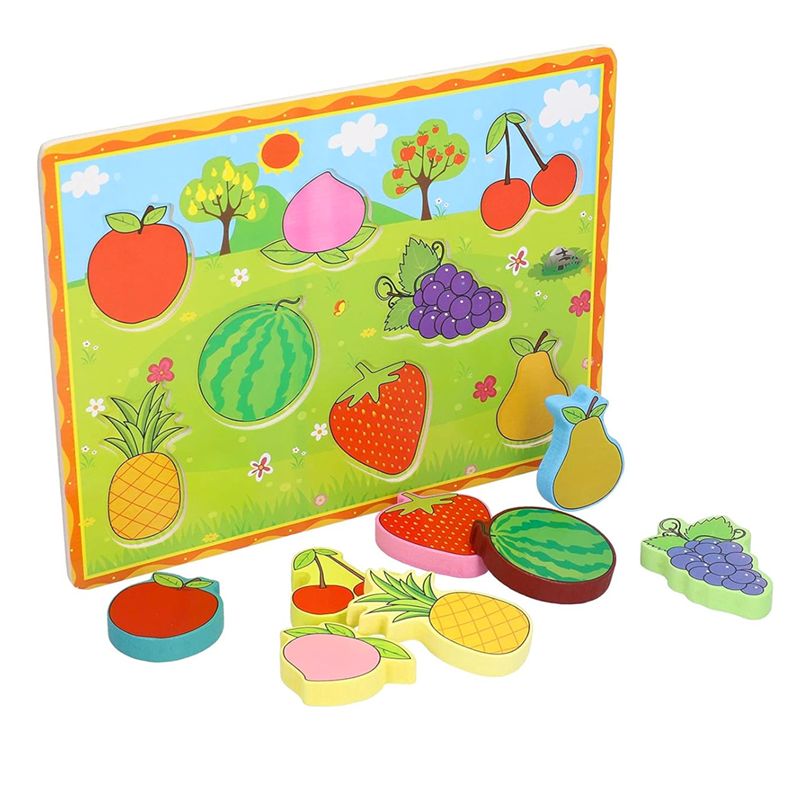 GENERICO - Rompecabeza Madera en Alto Relieve Frutas