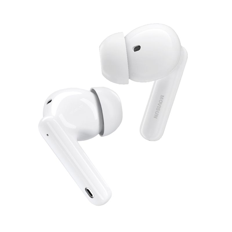 MOVISUN - Audífonos MOVISUN Earbox Buds ANC Bluetooth V51 Táctiles Blancos