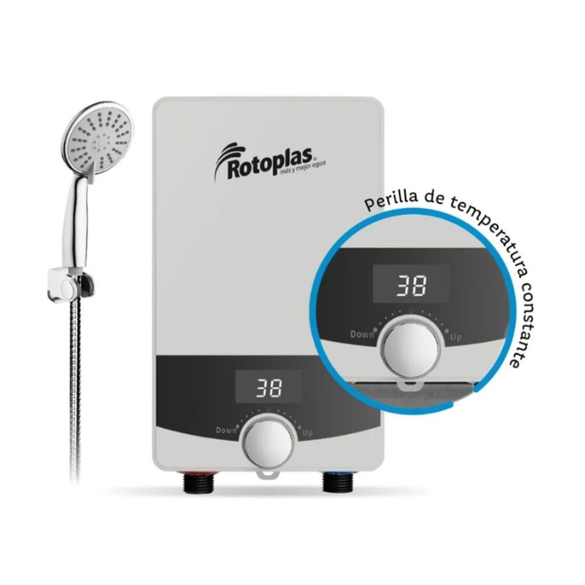 ROTOPLAS - RAPIDUCHA ELÉCTRICA AVALON GRIS 4500W ROTOPLAS