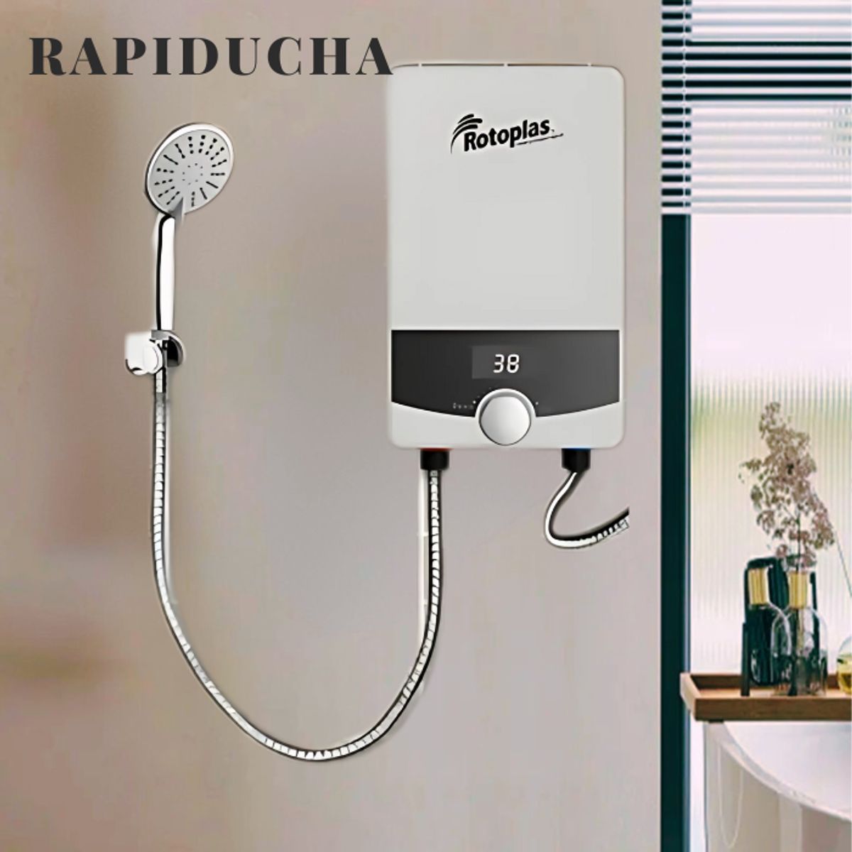 ROTOPLAS - RAPIDUCHA ELÉCTRICA AVALON GRIS 4500W ROTOPLAS