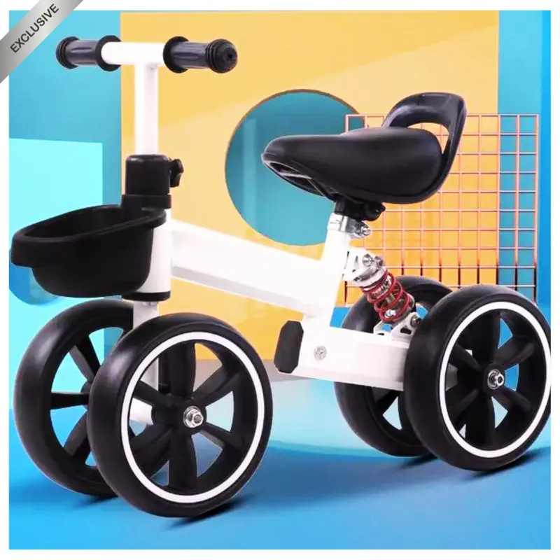GENERICO - Bicicleta Balance Niños Luxury Alta Calidad 4 Ruedas Blanco