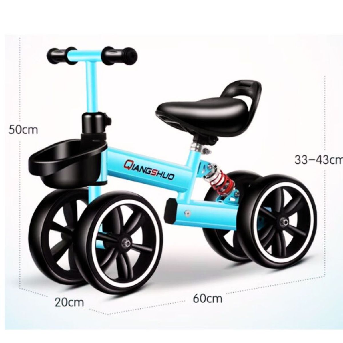 GENERICO - Bicicleta Balance Niños Luxury Alta Calidad 4 Ruedas Blanco