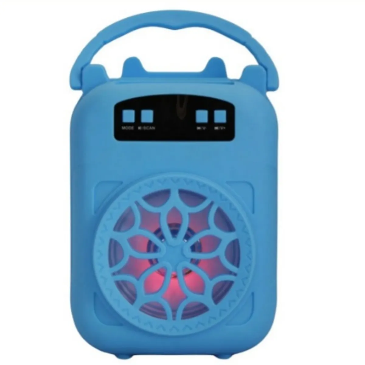 GENERICO - Parlante Bluetooth Portatil LED inalámbrico Celeste