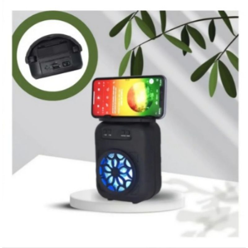 GENERICO - Parlante Bluetooth Portatil LED inalámbrico Negro