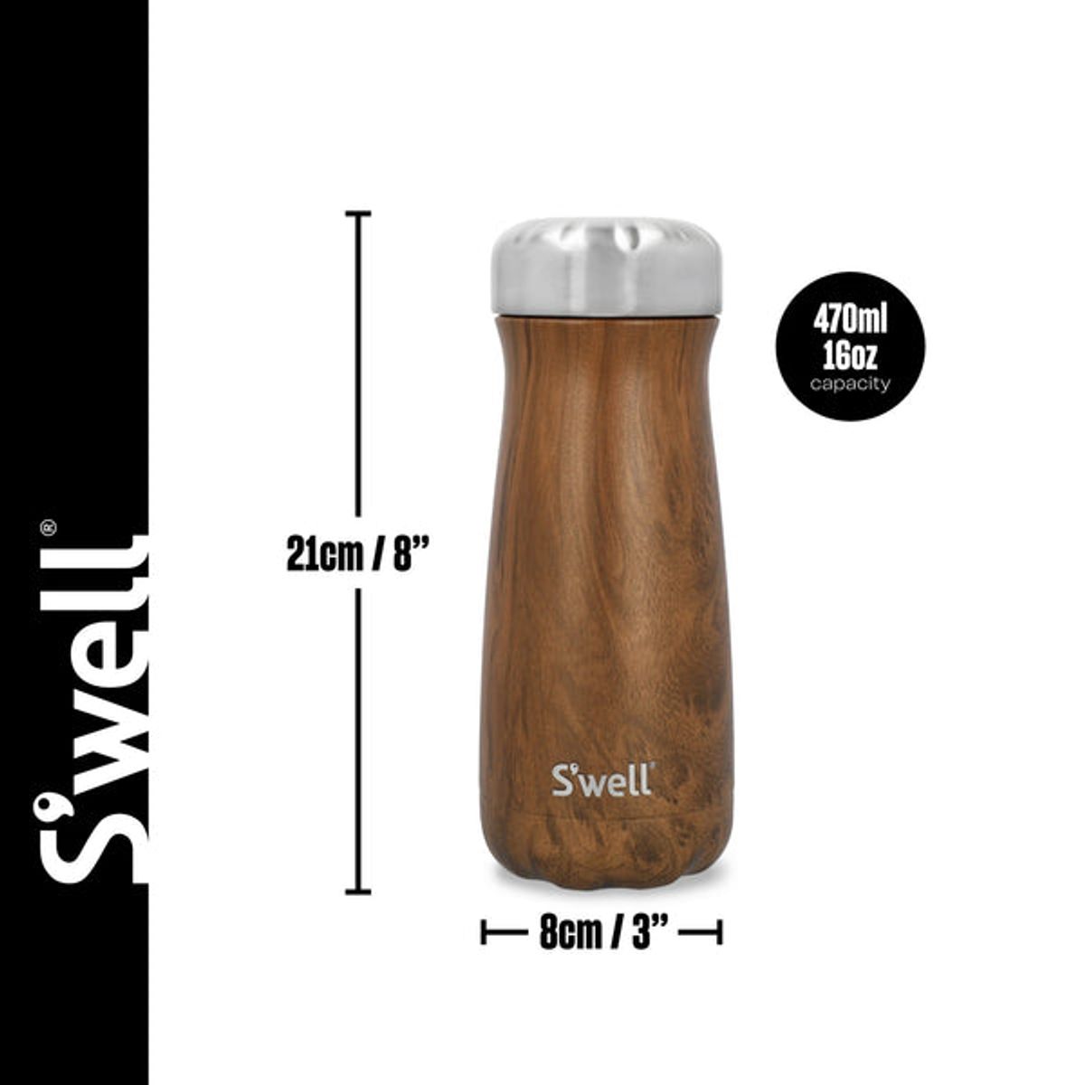 GENERICO - Teakwood Traveler 470ml Taza térmica Swell