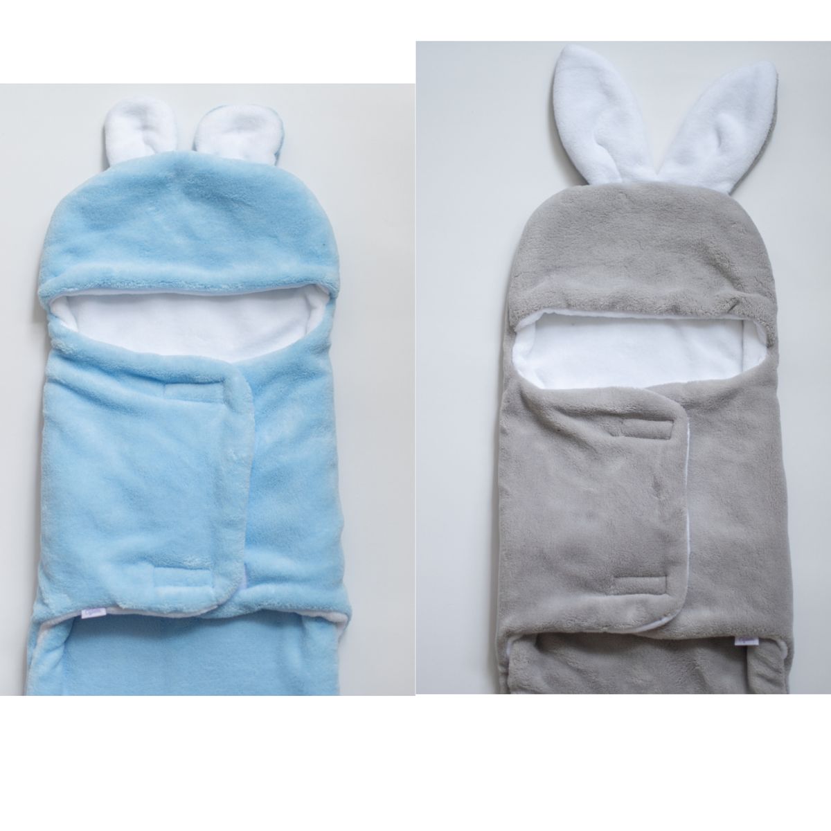 GENERICO - Pack 2 Saquitos de dormir abrigadoras para bebé Gris-Celeste