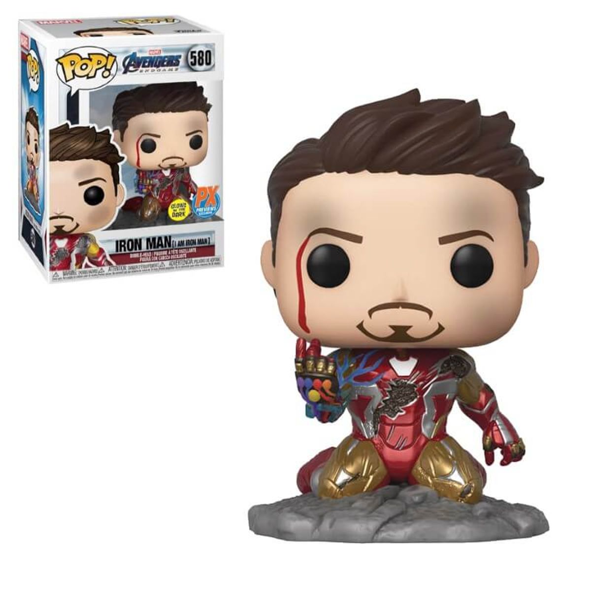 FUNKO - Funko Pop Iron Man Exclusivo PX Glow In The Dark 580