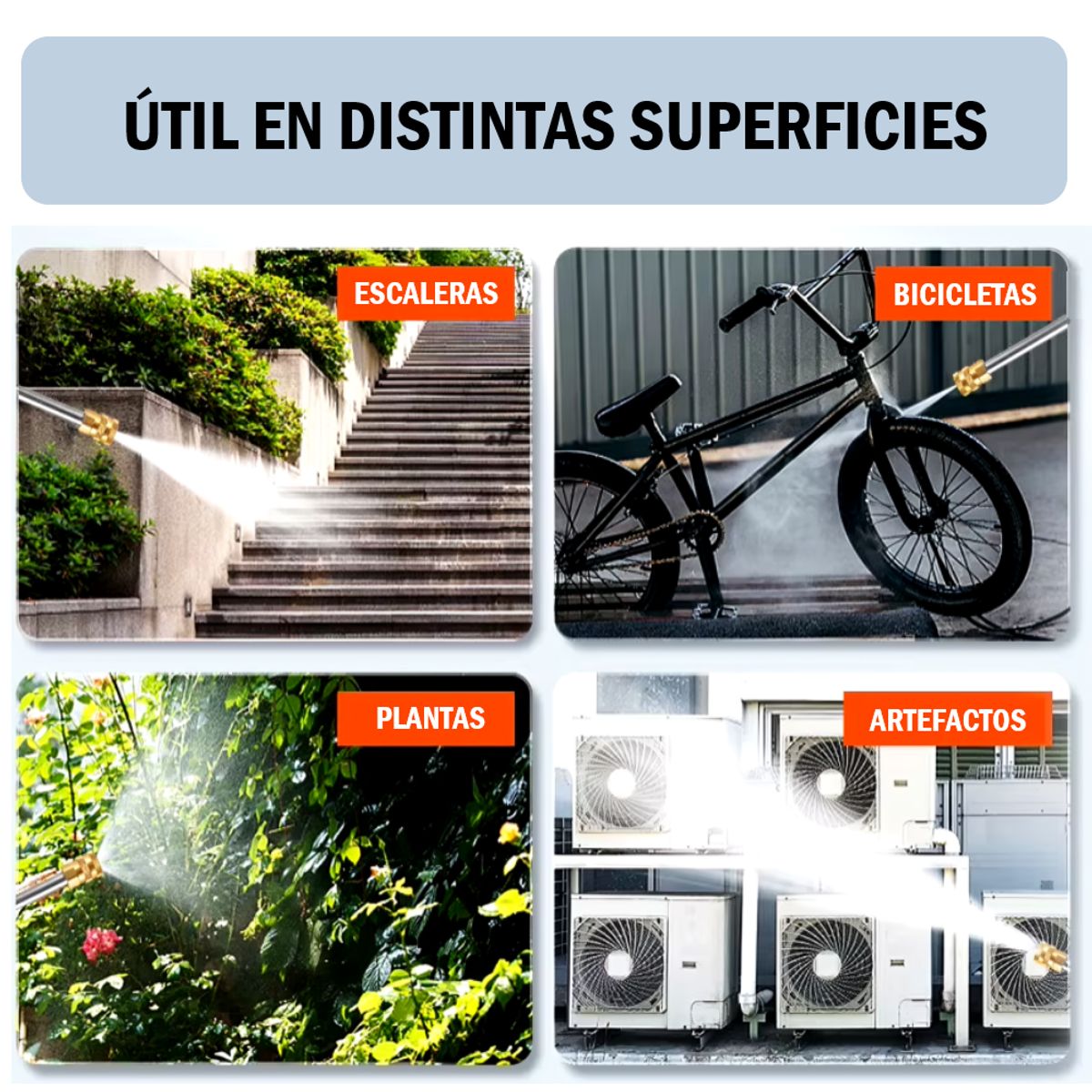 GENERICO - Pistola Hidrolavadora 120v Alta Presión Limpieza Hidrojet