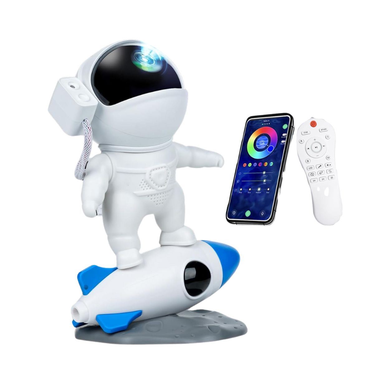 SEISA - Proyector De Luces Galaxia Astronauta Parlante Bluetooth