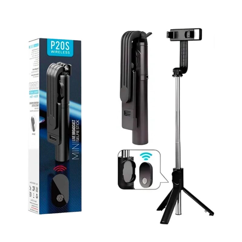 SEISA - SELFIE STICK BLUETOOTH WEP-P20S NEGRO